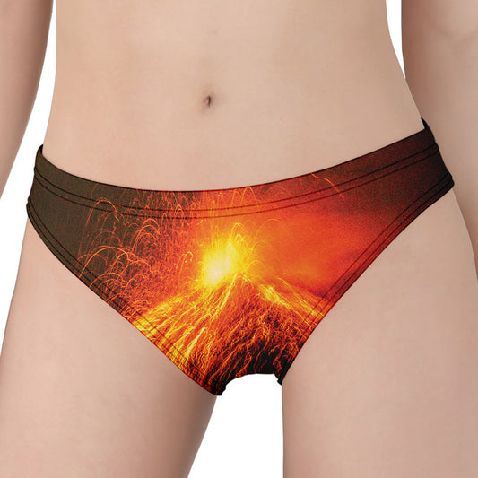 Fire Volcano Print Women's Panties
