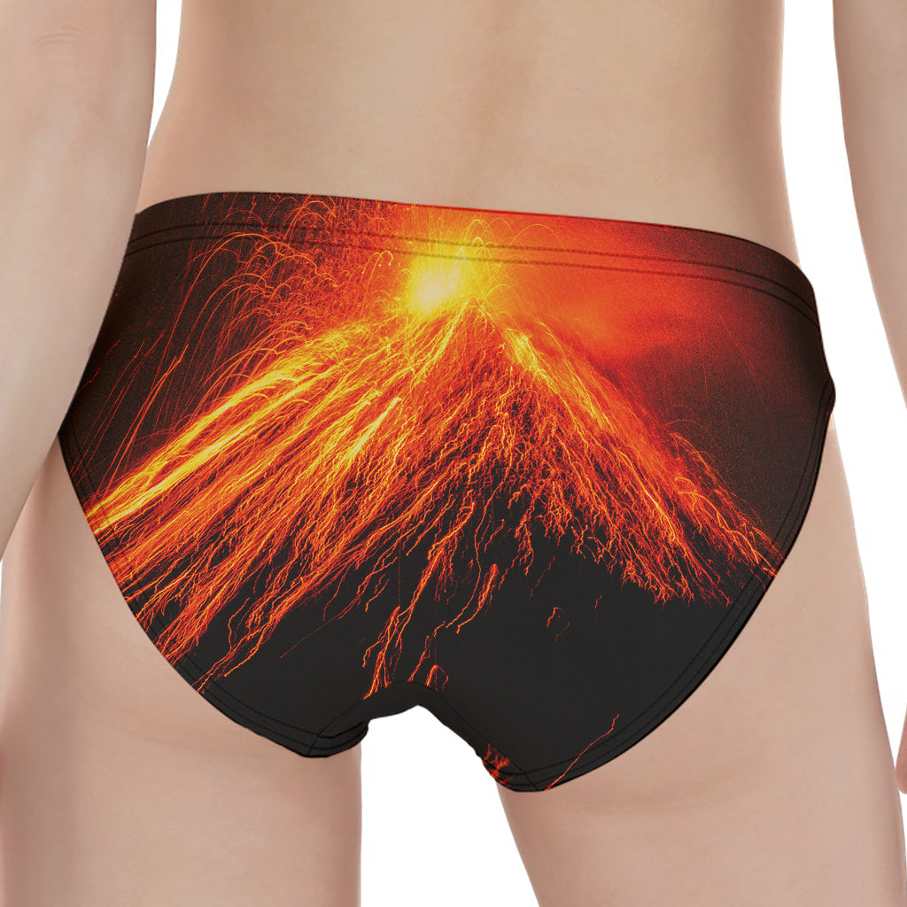 Fire Volcano Print Women's Panties