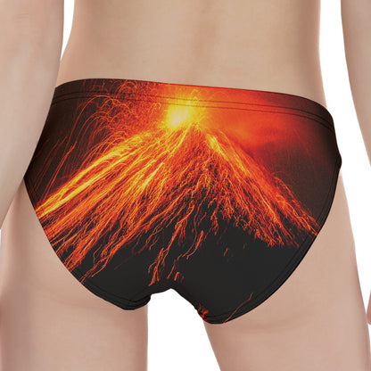 Fire Volcano Print Women's Panties