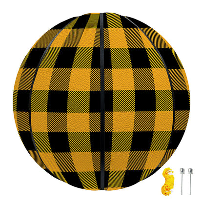Fire Yellow Buffalo Check Pattern Print Basketball