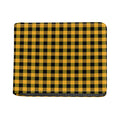 Fire Yellow Buffalo Check Pattern Print Bifold Wallet