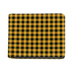 Fire Yellow Buffalo Check Pattern Print Bifold Wallet