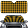 Fire Yellow Buffalo Check Pattern Print Car Windshield Sun Shade