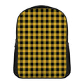 Fire Yellow Buffalo Check Pattern Print Casual Backpack