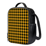 Fire Yellow Buffalo Check Pattern Print Crossbody Lunch Bag