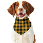 Fire Yellow Buffalo Check Pattern Print Dog Bandana