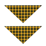 Fire Yellow Buffalo Check Pattern Print Dog Bandana