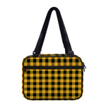 Fire Yellow Buffalo Check Pattern Print Double Strap Bible Bag
