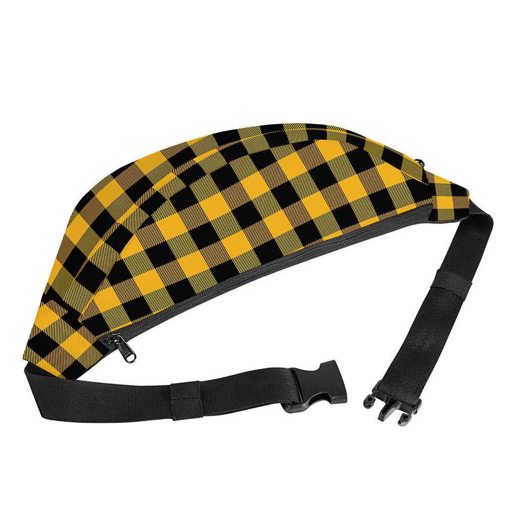 Fire Yellow Buffalo Check Pattern Print Fanny Pack