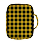 Fire Yellow Buffalo Check Pattern Print Front Pocket Bible Bag
