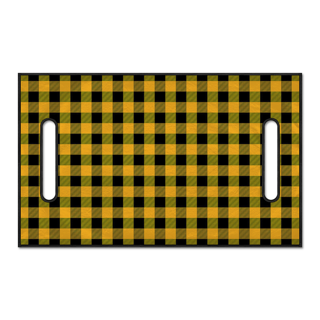 Fire Yellow Buffalo Check Pattern Print Golf Cart Seat Cover