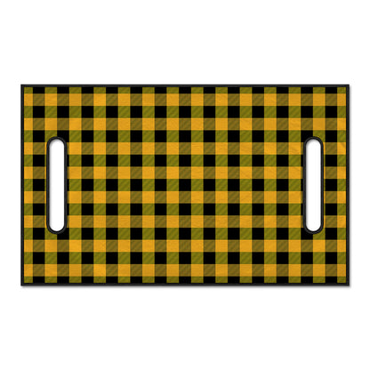 Fire Yellow Buffalo Check Pattern Print Golf Cart Seat Cover