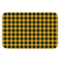 Fire Yellow Buffalo Check Pattern Print Indoor Door Mat
