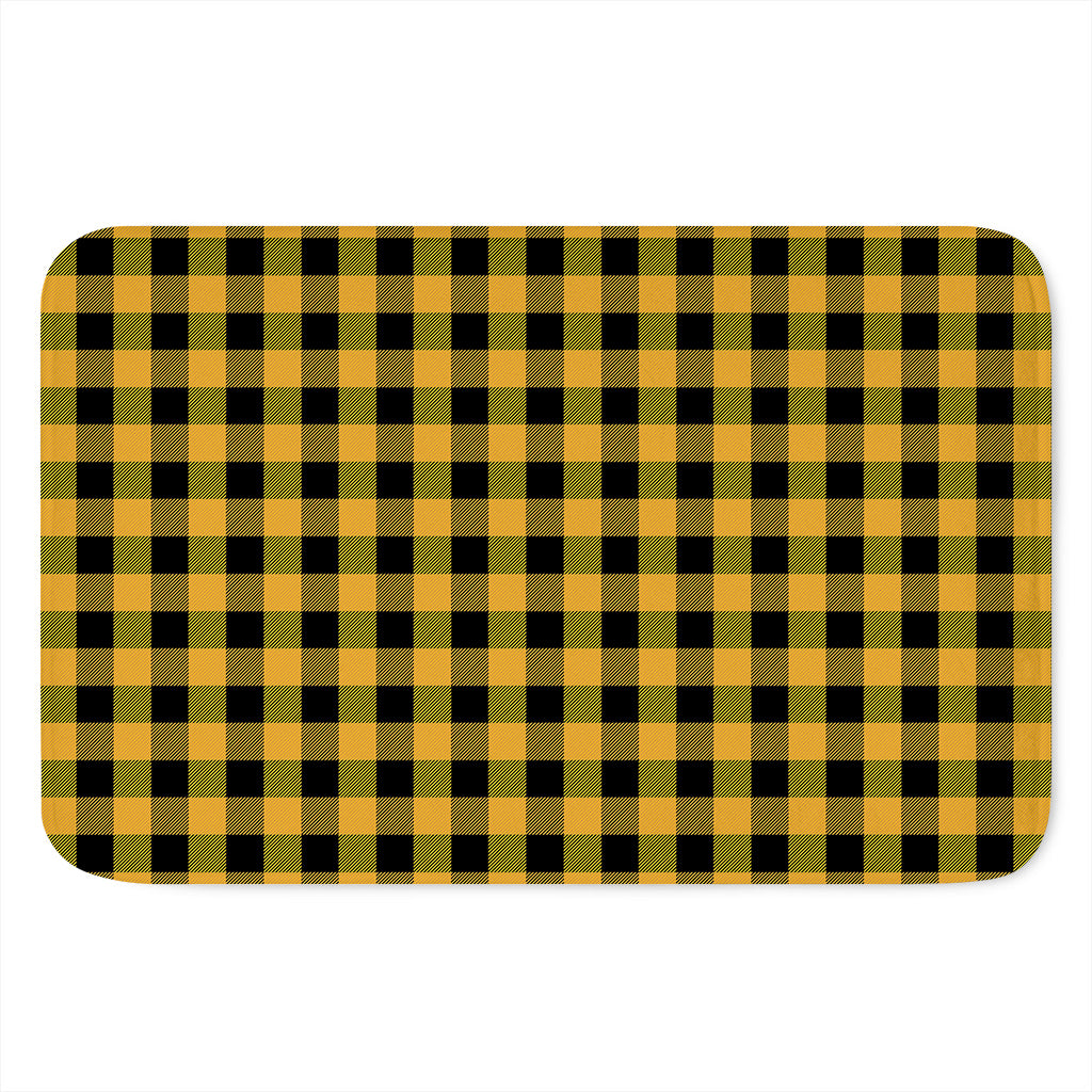 Fire Yellow Buffalo Check Pattern Print Indoor Door Mat