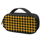 Fire Yellow Buffalo Check Pattern Print Insulin Cooler Travel Case