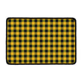 Fire Yellow Buffalo Check Pattern Print Kitchen Mat