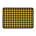 Fire Yellow Buffalo Check Pattern Print Kitchen Mat