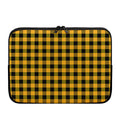 Fire Yellow Buffalo Check Pattern Print Laptop Sleeve