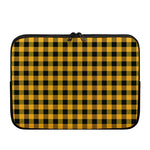 Fire Yellow Buffalo Check Pattern Print Laptop Sleeve