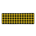 Fire Yellow Buffalo Check Pattern Print Long Kitchen Mat