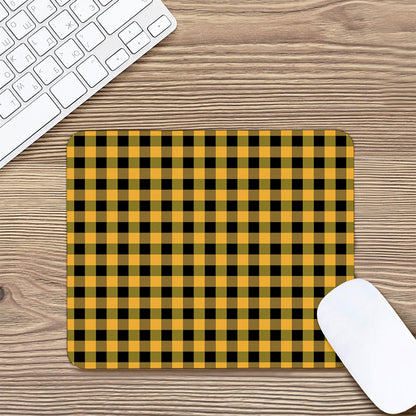 Fire Yellow Buffalo Check Pattern Print Mouse Pad