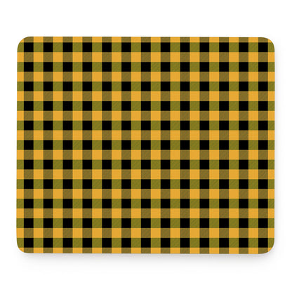 Fire Yellow Buffalo Check Pattern Print Mouse Pad