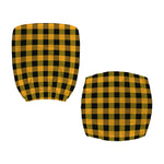Fire Yellow Buffalo Check Pattern Print Office Chair Cover