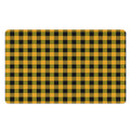Fire Yellow Buffalo Check Pattern Print Polyester Doormat