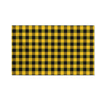 Fire Yellow Buffalo Check Pattern Print Polyester Flag