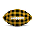Fire Yellow Buffalo Check Pattern Print Rugby Ball