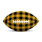 Fire Yellow Buffalo Check Pattern Print Rugby Ball