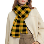 Fire Yellow Buffalo Check Pattern Print Scarf