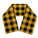 Fire Yellow Buffalo Check Pattern Print Scarf