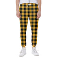 Fire Yellow Buffalo Check Pattern Print Joggers