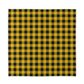 Fire Yellow Buffalo Check Pattern Print Silk Bandana