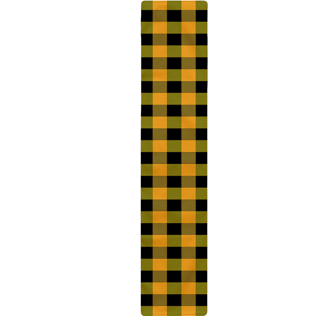 Fire Yellow Buffalo Check Pattern Print Table Runner