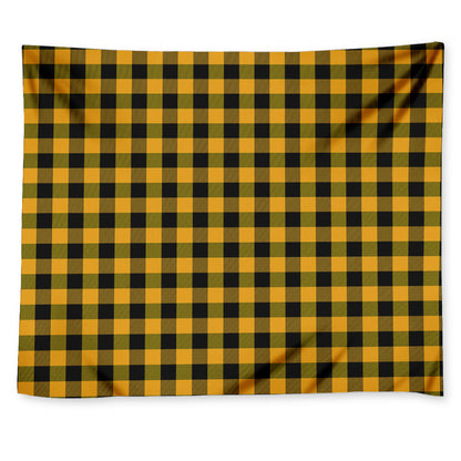Fire Yellow Buffalo Check Pattern Print Tapestry