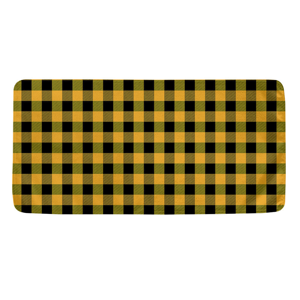 Fire Yellow Buffalo Check Pattern Print Towel