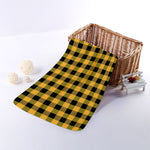 Fire Yellow Buffalo Check Pattern Print Towel