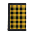 Fire Yellow Buffalo Check Pattern Print Trifold Wallet