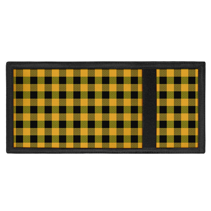 Fire Yellow Buffalo Check Pattern Print Trifold Wallet