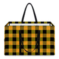 Fire Yellow Buffalo Check Pattern Print Utility Tote Bag