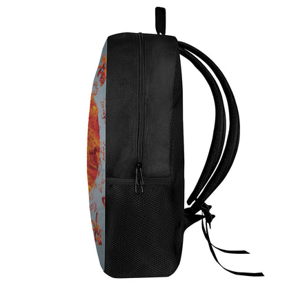 Fire Yin Yang Chinese Zodiac Print 17 Inch Backpack
