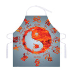 Fire Yin Yang Chinese Zodiac Print Adjustable Apron