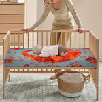 Fire Yin Yang Chinese Zodiac Print Baby Crib Sheet