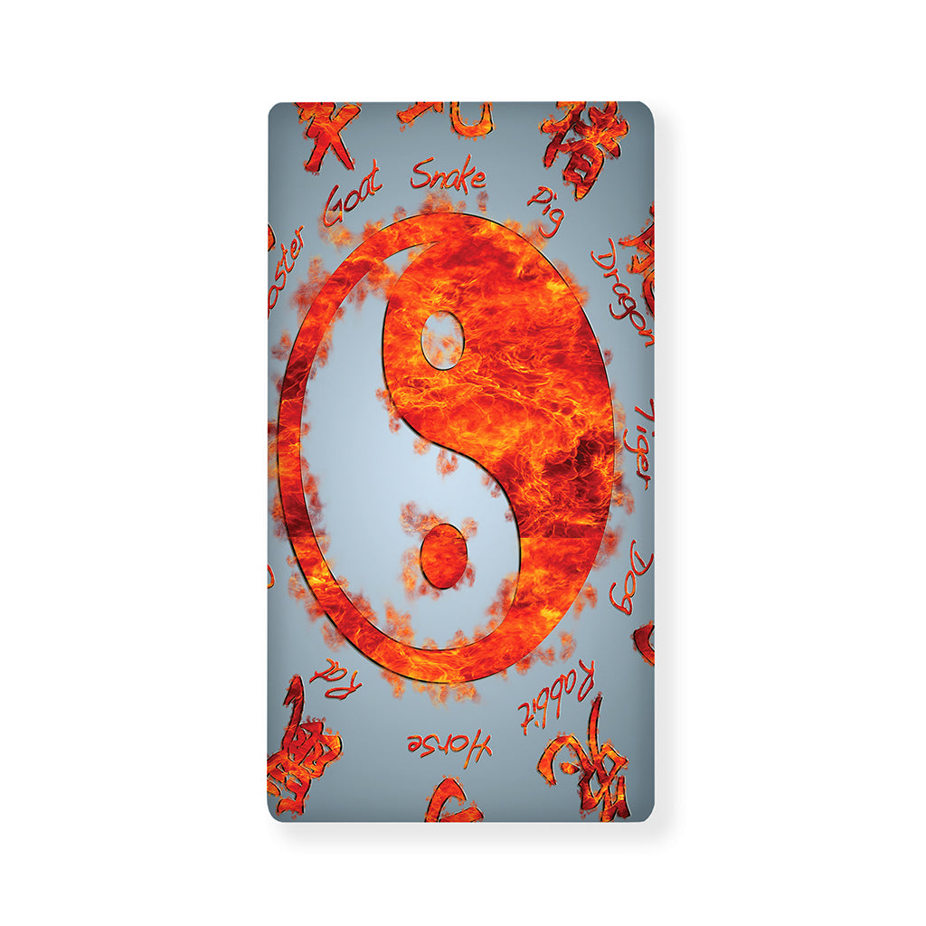 Fire Yin Yang Chinese Zodiac Print Baby Crib Sheet
