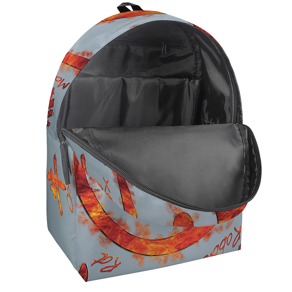 Fire Yin Yang Chinese Zodiac Print Backpack
