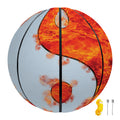 Fire Yin Yang Chinese Zodiac Print Basketball