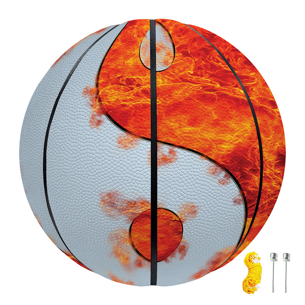 Fire Yin Yang Chinese Zodiac Print Basketball