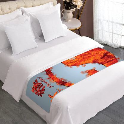 Fire Yin Yang Chinese Zodiac Print Bed Runner